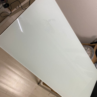 ガラス天板 PCデスク (ホワイト)