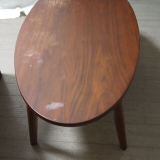 楕円形木製座卓