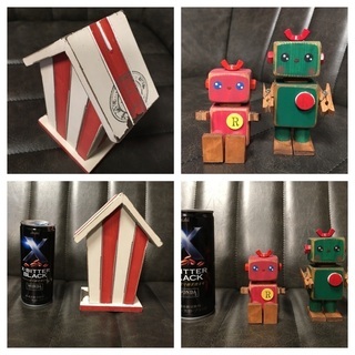 木製ハウス、ロボット