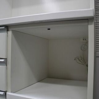 R2016) ニトリ キッチンボード クリスナ80KB WH 食器棚 店頭取引大歓迎♪