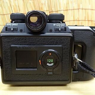 美品 PENTAX 中判カメラ 645N レンズ FA 645 ZOOM 80～160mm f4.5 フード、ストラップ、元箱、取説付 ペンタックス