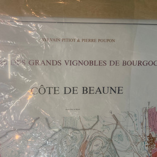 愛品倶楽部柏店】フランス 地図 額 2枚組 ブルゴーニュ コート・ド 