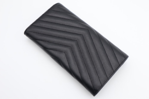 《SAINT LAURENT/二つ折り長財布》Aランク 極美品 ブラック 箱 袋