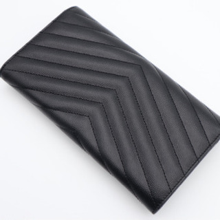 SAINT LAURENT/二つ折り長財布》Aランク 極美品 ブラック 箱 袋