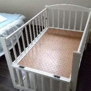 国産ベビーベッド[ヤマサキ]スリーオープンベッド b side DX - 家具 