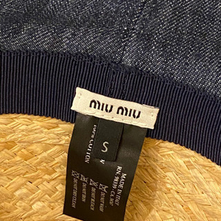 未使用 購入時一式セット MIUMIU 麦わら帽子 ストローハット ミュウミュウ