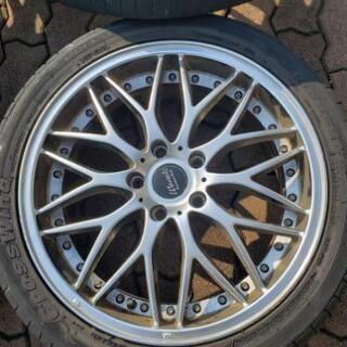 Warwic 114.3 +55 7.5J 225/45R18 タイヤ2本づつ銘柄違い。