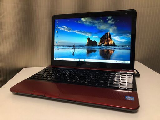 【9月末までの受け渡しができる方2,000円値引きします】【Core i3第三世代・webカメラ搭載】【おしゃれな赤と黒ツートンカラーのNEC製ノート】Core i3-3120M メモリ 2GB HDD 500GB WiFi搭載 Win10 Home