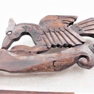 囲炉裏 自在鉤 昭和レトロ 木製 全長120x高さ130cm ブラウン 苫小牧西店