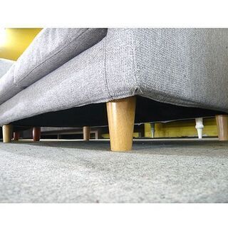 札幌 2Pソファ 幅140㎝ グレー系 クッション取り外し可能 洗えるカバー 
