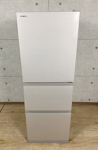 7*23 美品★日立 HITACHI 冷蔵庫 3ドア 2020年製 R-27KV-1うるおいチルド 256ℓ