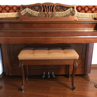 その他 カワイピアノ アップライト ブラウン 猫脚 KAWAI