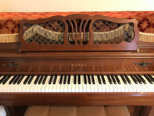 カワイピアノ アップライト ブラウン 猫脚 KAWAI