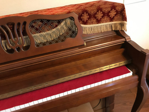 カワイピアノ アップライト ブラウン 猫脚 KAWAI