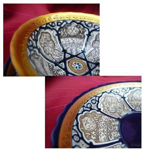 【2客セット エクレクティック カイカイ カップ＆ソーサー パテルナの風】紺地 金彩 Eclectique kai kai 札幌 本郷通店 2客セット エクレクティック カイカイ カップ＆ソーサー パテルナの風