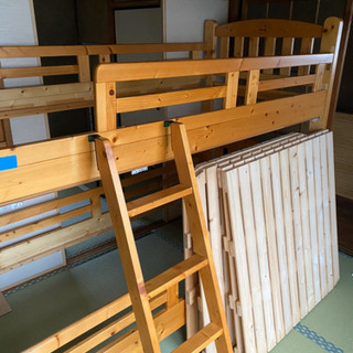 木製 2段ベッド まだ使えます(*^_^*)🌈しげん屋