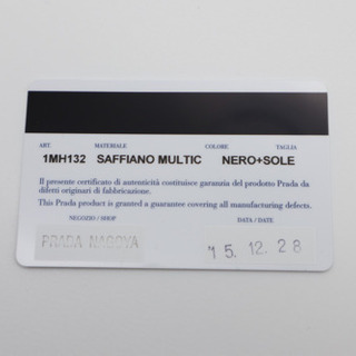 《PRADA/サフィアーノ 二つ折り長財布》ABランク ブラック 黄 箱 ギャラ