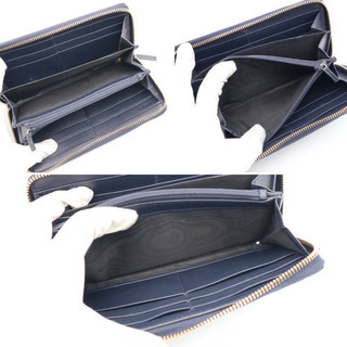 GUCCI/グッチシマ ラウンドファスナー 長財布》ABランク 箱 ネイビー