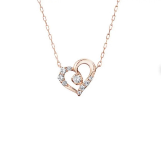 4 C クリスマス限定 ネックレス K10 ピンクゴールド ダイヤ とぃ 大原のアクセサリー ネックレス の中古 古着あげます 譲ります ジモティーで不用品の処分