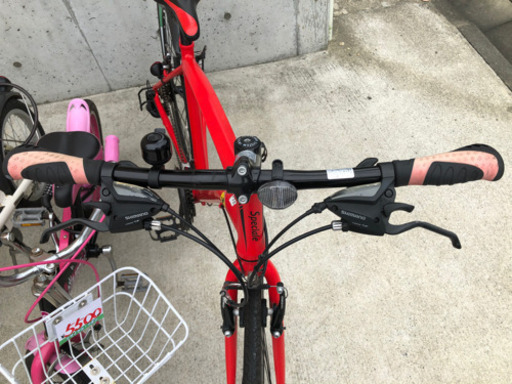 フェラーリ scuderia クロスバイク 21段変速 アルミフレーム