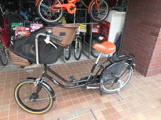 ★美品★三人乗り自転車　内装３段変速　ledオートライト付き　ブラック