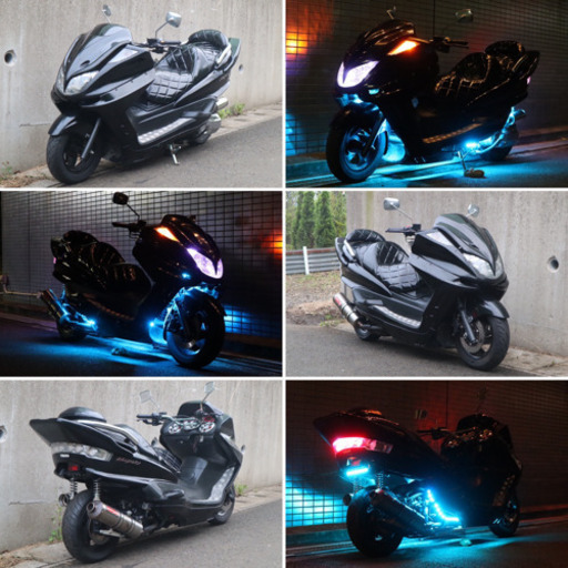 【YAMAHA マジェスティ】★人気のブラックカスタム★LED点灯133パターン