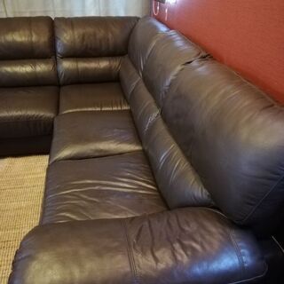 ★良品★本革コーナーソファ