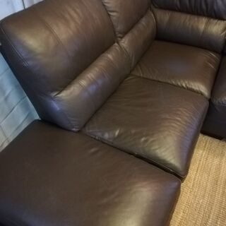 ★良品★本革コーナーソファ