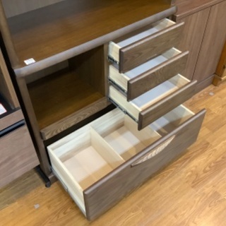 【トレファク南浦和】　レンジボード　河口家具　スライド扉　ブラウン トレファク南浦和】 レンジボード 河口家具 スライド扉 ブラウン