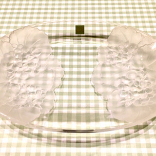 HOYAクリスタル  ガラス大皿　フルーツ皿【未使用品】