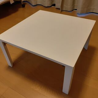 ニトリ 折りたたみローテーブル 白色 座卓 正方形