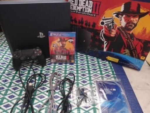 中古　美品　ps4 pro 1TB レッド・デッド・リデンプション2 パック CUHJ-10028