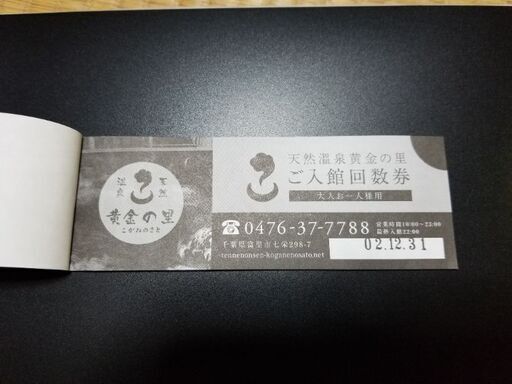 その他 天然温泉黄金の湯 10回回数券 千葉県富里市 年末まで