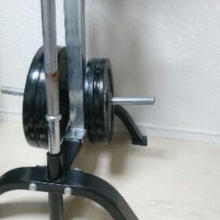 10/3(土)取引希望。ベンチプレス 100kg セーフティ、ラック付き