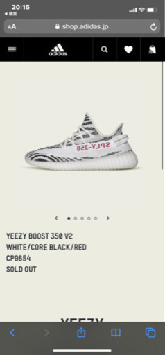 yezzy boots zebra 25センチ　正規品