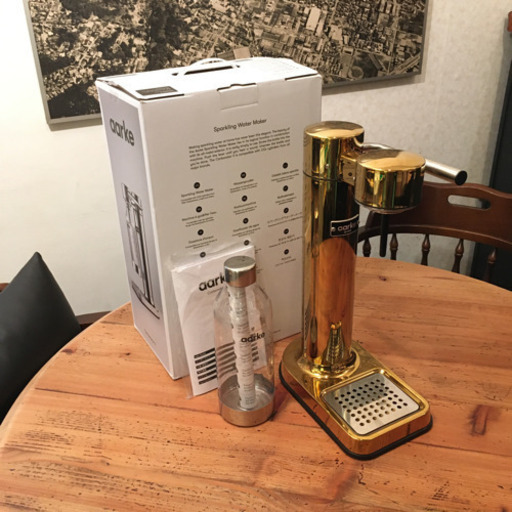 極美品！AARKE［アールケ］ゴールド 高級ステンレス製炭酸水サーバー