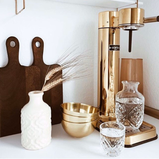 極美品！AARKE［アールケ］ゴールド 高級ステンレス製炭酸水サーバー