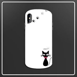 【新品】☆iPhone11 対応 ケース 白色 ケース【猫】