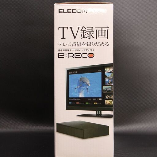 開封済未使用品エレコム 番組録画専用 外付けハードディスク e：RECO ELD-ETV010UBK ブラック 1.0TB 4K録画対応 ELECOM(E860kwxY)