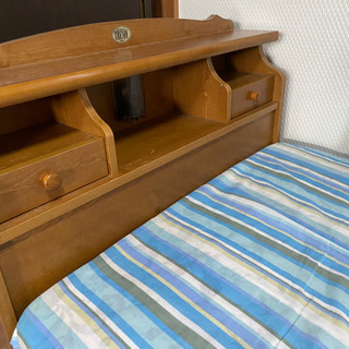 シングル　ベット　木製　フレーム　ベッド　マット