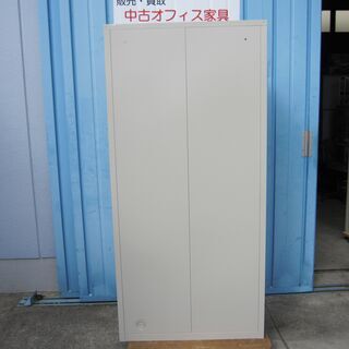 両開き書庫 鍵あり アスクル ニューグレー色