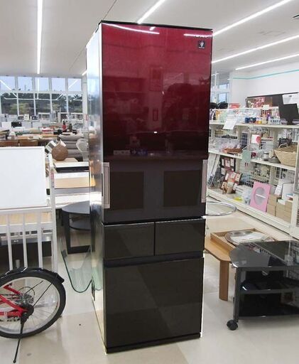 SHARP/シャープ4ドア 冷凍冷蔵庫 415L SJ-GT42E-R 2018年製 グラデーションレッド プラズマクラスター どっちもドア