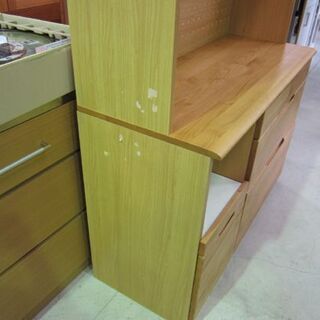 ♢レンジボード 幅120cm ナチュラル 食器棚 上下セパレート レンジ台 家電ボード ISSEIKI ERIS 札幌市東区 新道東店