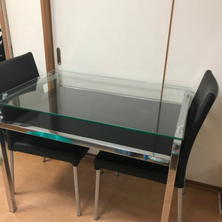 ダイニングテーブル　ガラス　900×600