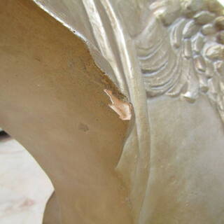 N1469・ 高さ約85cm 石膏像 ガッタメラータ デッサン用 大胸像 ガッタメ ゴールド ペイント 美術予備校 インテリア オブジェ お部屋飾り