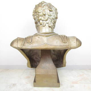 N1469・ 高さ約85cm 石膏像 ガッタメラータ デッサン用 大胸像 ガッタメ ゴールド ペイント 美術予備校 インテリア オブジェ お部屋飾り