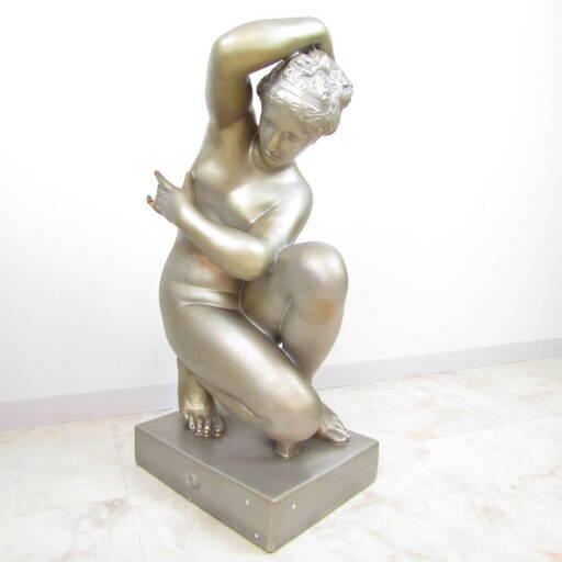 N1470・ 高さ約78cm 石膏像 裸婦像 女性像 デッサン用 ゴールド ペイント インテリア オブジェ お部屋飾り