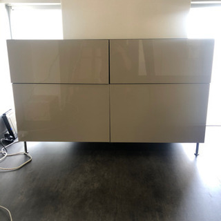 使用期間1ヶ月少し ikea イケア ベストー 収納コンビネーション テレビ台 リビングボード キャビネット