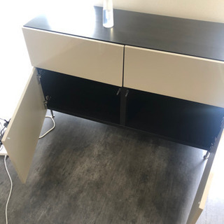 使用期間1ヶ月少し ikea イケア ベストー 収納コンビネーション テレビ台 リビングボード キャビネット
