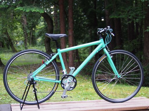さらに値下げ 新古車ノーブランド700cクロスバイク ビアンキカラー サイズ44 Naka 甲斐小泉のクロスバイクの中古あげます 譲ります ジモティーで不用品の処分